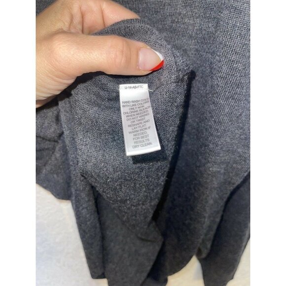 𝅺PRONTO Uomo 100% Merino Wool Long Sleeve Pullover Henley Sweater Mens Large B1 - Picture 6 of 6